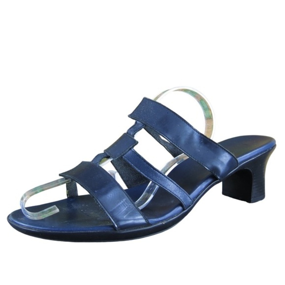 Munro Women Comfort Slide Navy Blue Leather Sz 10 Medium Gently Used 2025